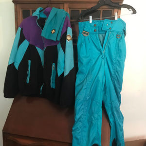 Descente Vintage Ski 3 piece ski set